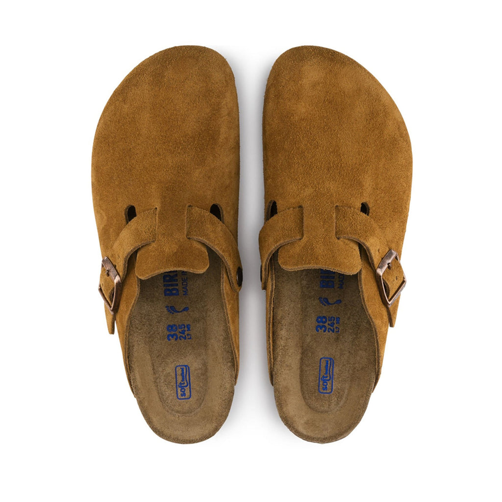 BIRKENSTOCK BOSTON SUEDE SOFT FOOTBED MEN R(REGULAR)