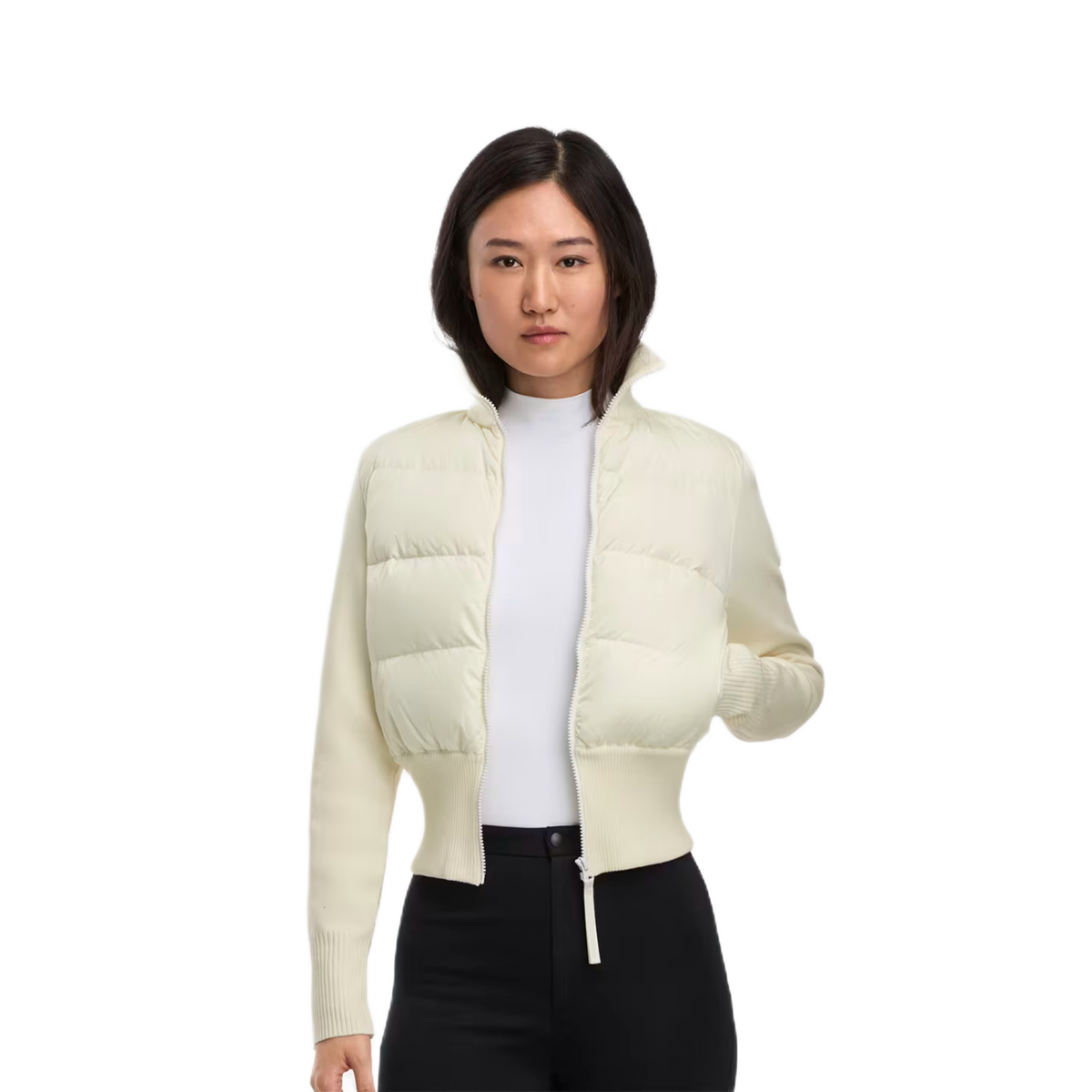 CANADA GOOSE HYBRIDGE WIDE QUILT KNIT JACKET TONAL LABEL WOMEN