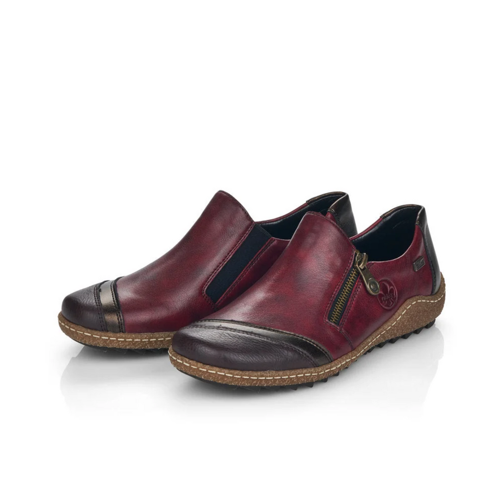 RIEKER L7571-LIV LEATHER RIEKER-TEX SHOE WOMEN