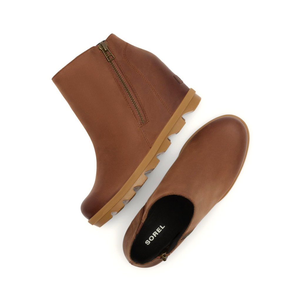 SOREL JOAN RHAPSODY ZIP WATERPROOF WEDGE BOOT WOMEN